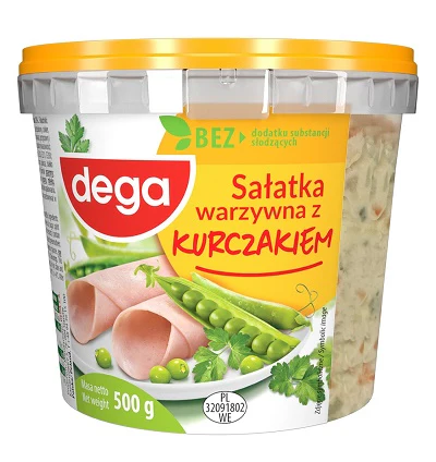 6x Dega Salatka Warzywna Kurczakiem 500g