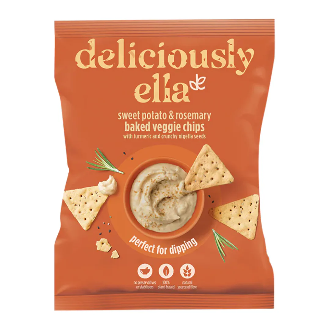 Deliciously Ella Sweet Potato and Rosemary Baked Veggie Chips 100g