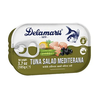14x Delamaris Tuna Salad Mediterana 105gr(Fish)