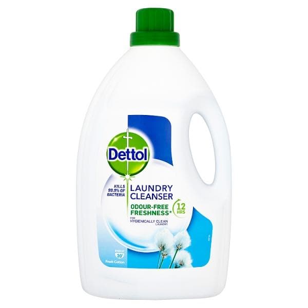 Dettol Antibacterial Laundry Cleanser, Fresh Cotton, 2.5 L
