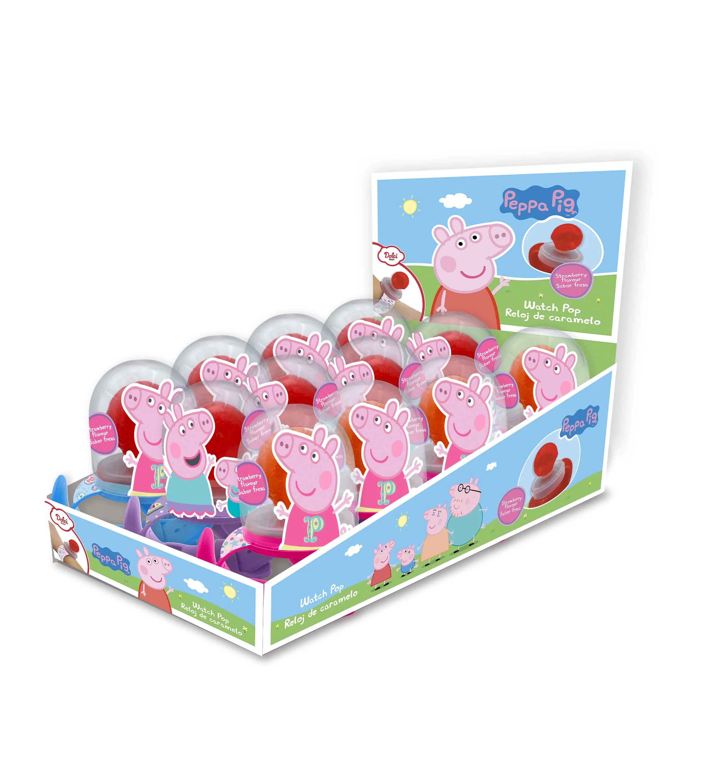 12x Dolci Toys Peppa Pig Watch Pop