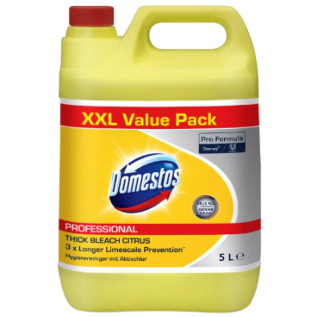 Domestos Pro Formula Professional Thick Bleach Citrus 5L x 4