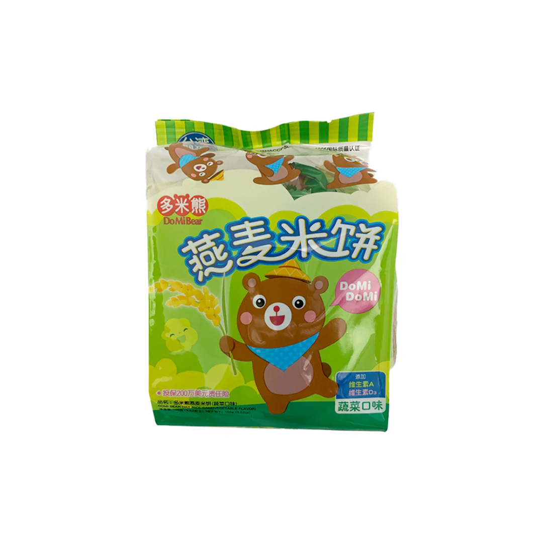 Domi Bear Rice Oat Rice Cake (Vegetable Flavour) 100gr