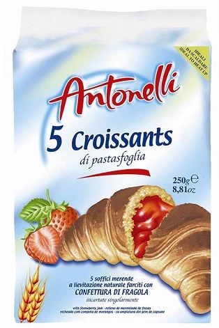 8x Antonelli 5 Pack Strawberry Crois. 250g
