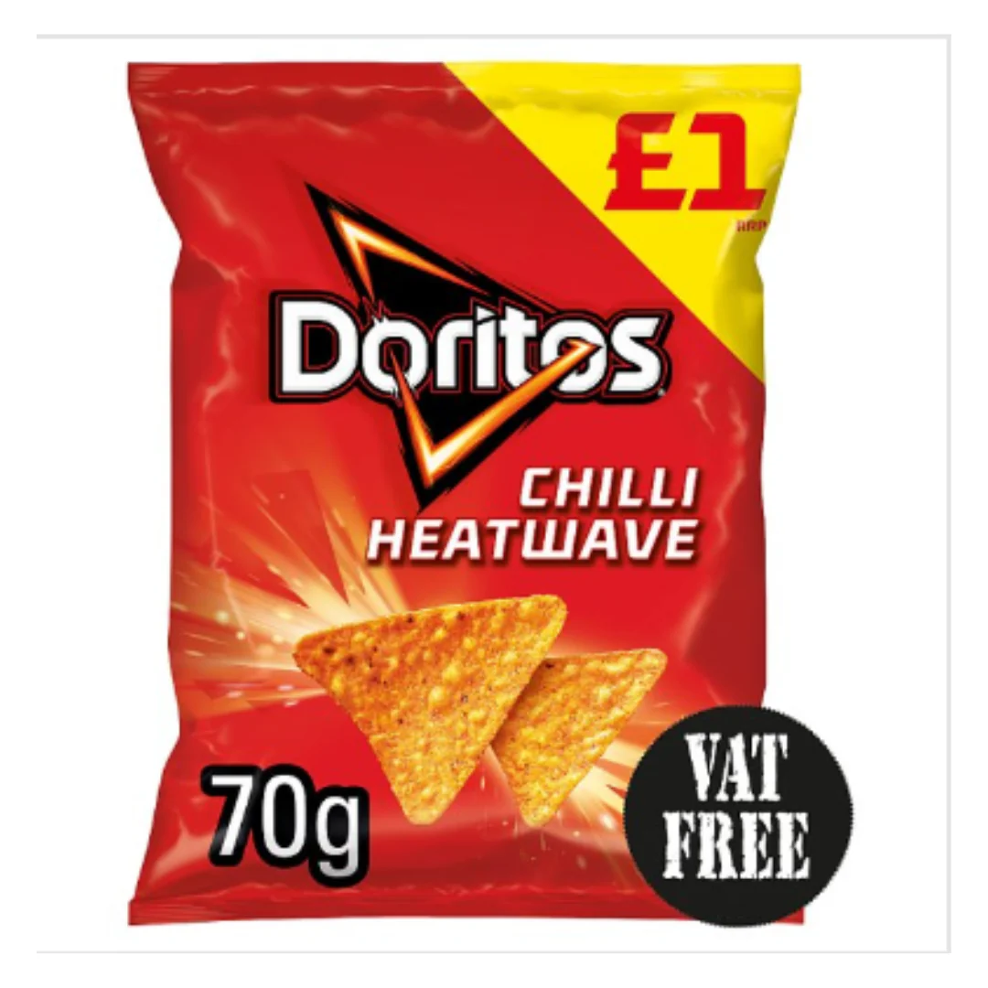 Doritos Chilli Heatwave Tortilla Chips 70g x Case of 15