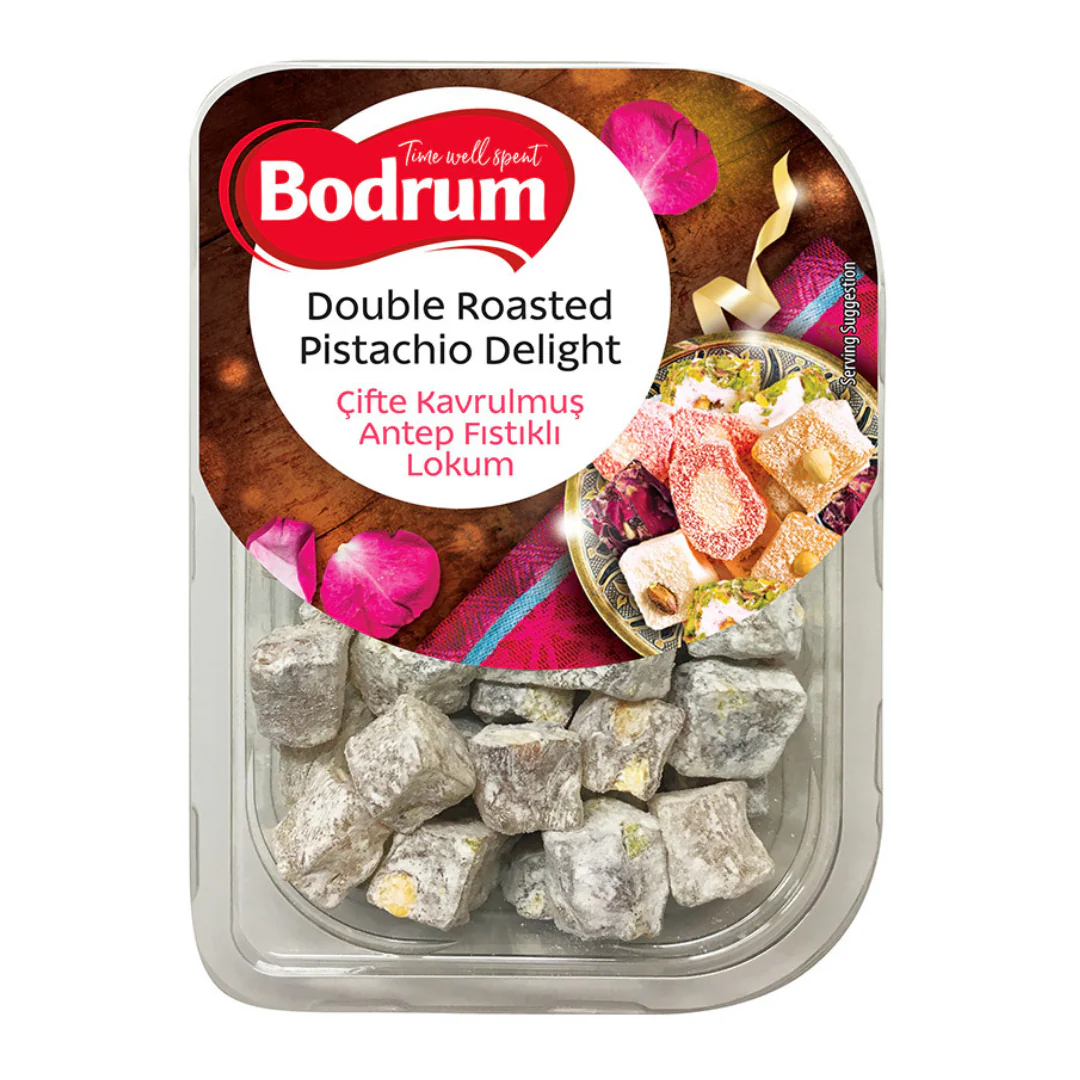 Bodrum Double Roasted Pistachio Turkish Delight 200gr