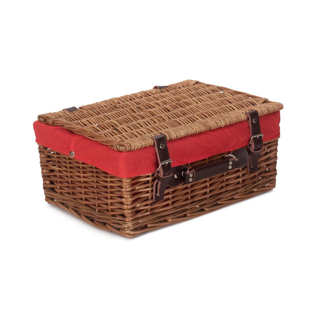 16" Double Steamed Hamper With Red Lining