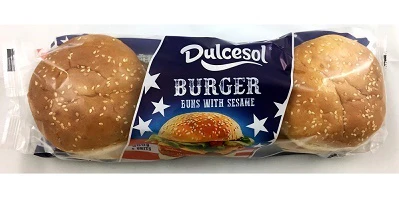 8x Usa-Dulcesol Burger Buns Sesame