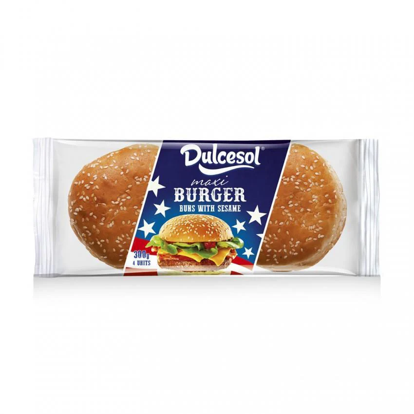 7x Dulcesol Mega Burger Buns With Sesame