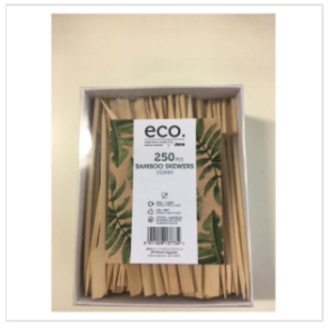 Eco 250 Bamboo Skewers 150mm | Eco Friendly|Approx 250 per Case| Case of 1