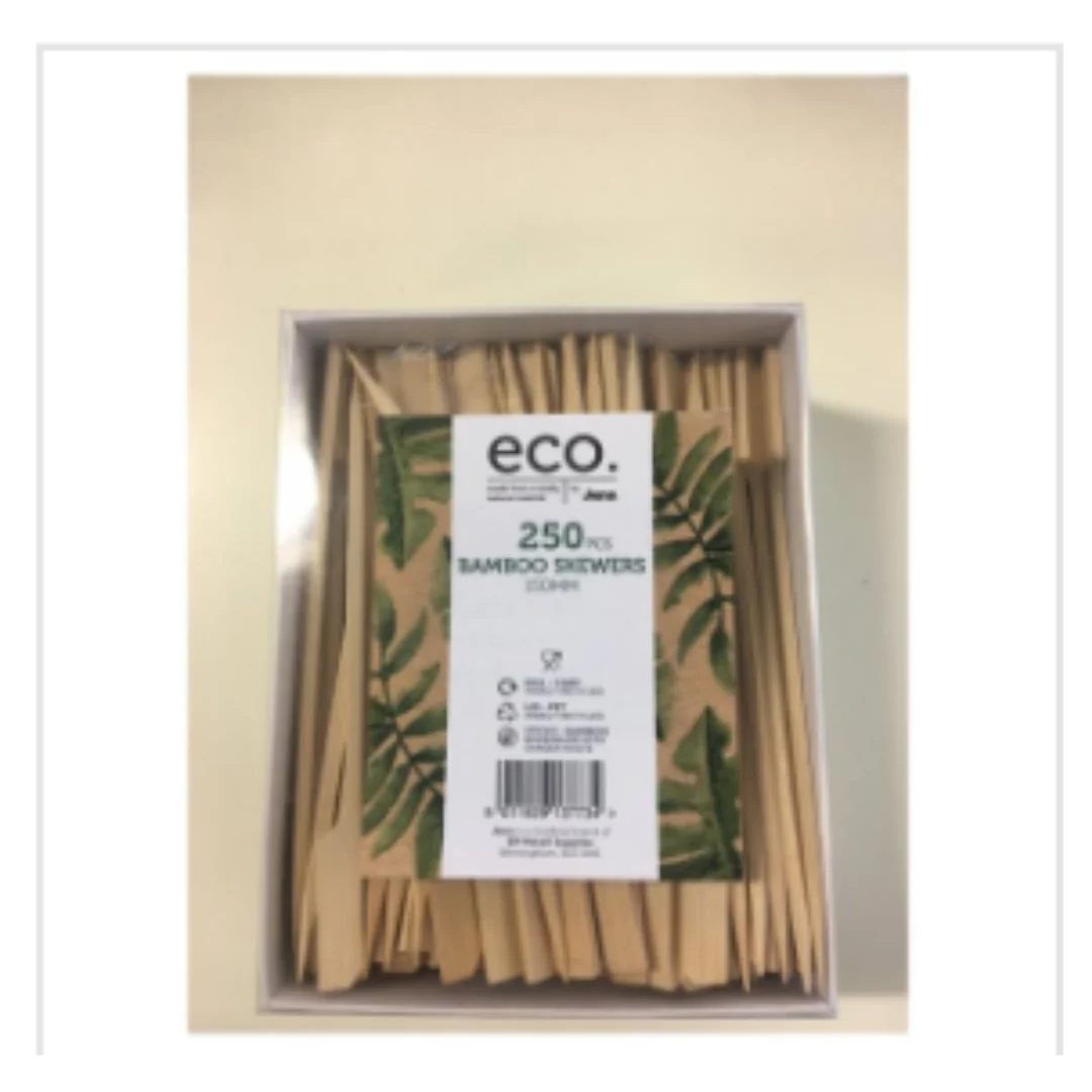 Eco 250 Bamboo Skewers 150mm | Eco Friendly|Approx 250 per Case| Case of 20