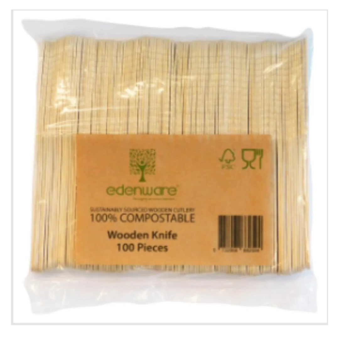 Edenware Wooden Knife 1000 Pieces |Eco Friendly|Approx 100 per Case| Case of 10