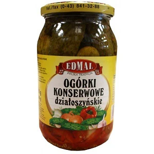8x Edmal Ogorki Konserw Dzialoszy 820g