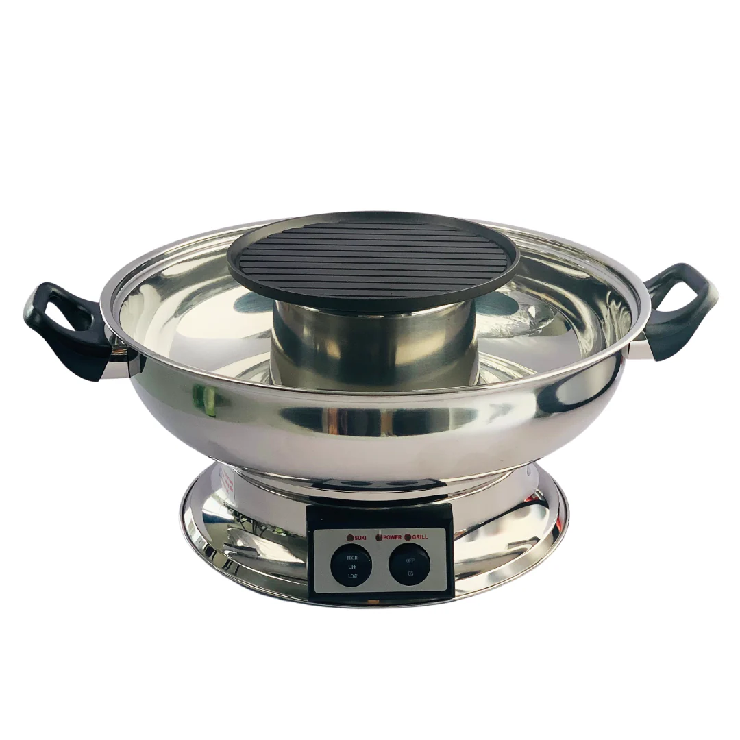 Electric Hot Pot with BBQ Grill 4.2 Litre