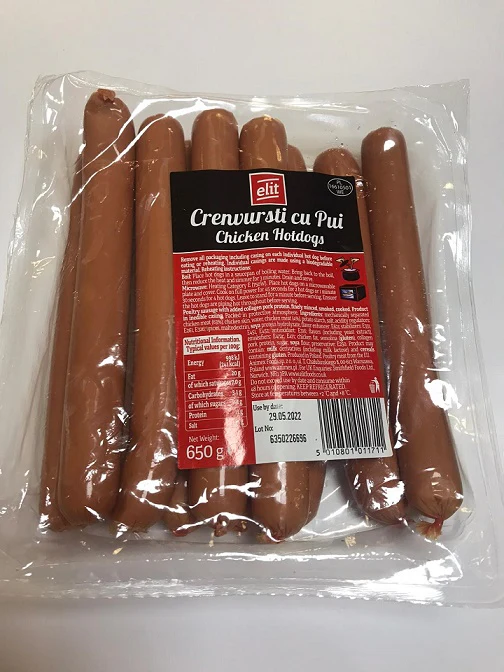 6x Elit Chicken Hotdogs 650g(Rom)