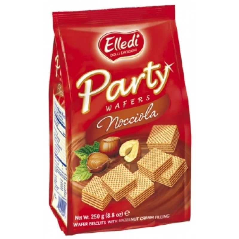 10x Elledi Party Wafers Hazelnut 250g