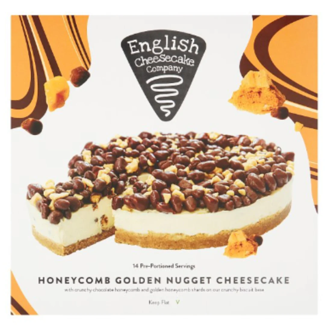 English Cheesecake Company Honeycomb Golden Nugget Cheesecake 1.780kg x 1 Pack
