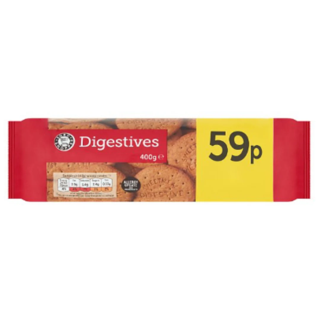 Euro Shopper Digestives 400g x Case of 12