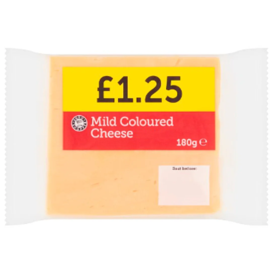 Euro Shopper Mild Coloured Cheese PMP 180g x 12