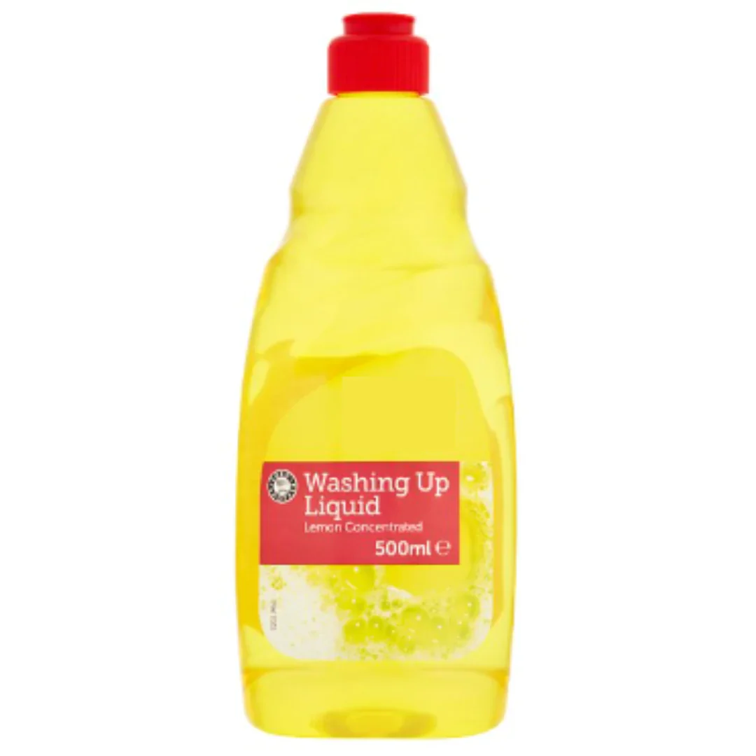 Euro Shopper Washing Up Liquid Lemon Concentrated 500ml x Case of 8