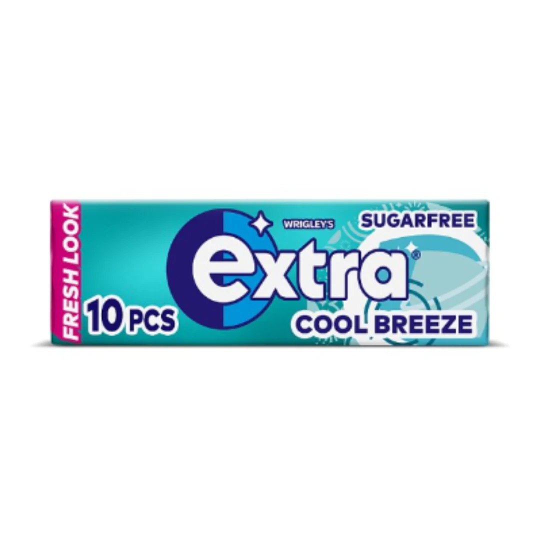 Extra Cool Breeze Chewing Gum Sugar Free 10 pieces x Case of 30