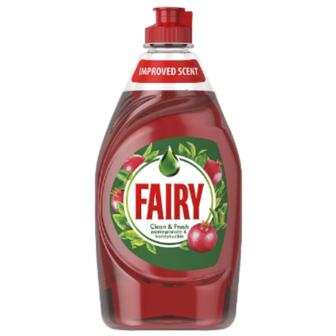 Fairy Clean & Fresh Washing Up Liquid Pomegranate & Honeysuckle 433ML x Case of 10