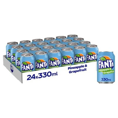 24x Fanta Pineapple & Grapefruit Can 330ml