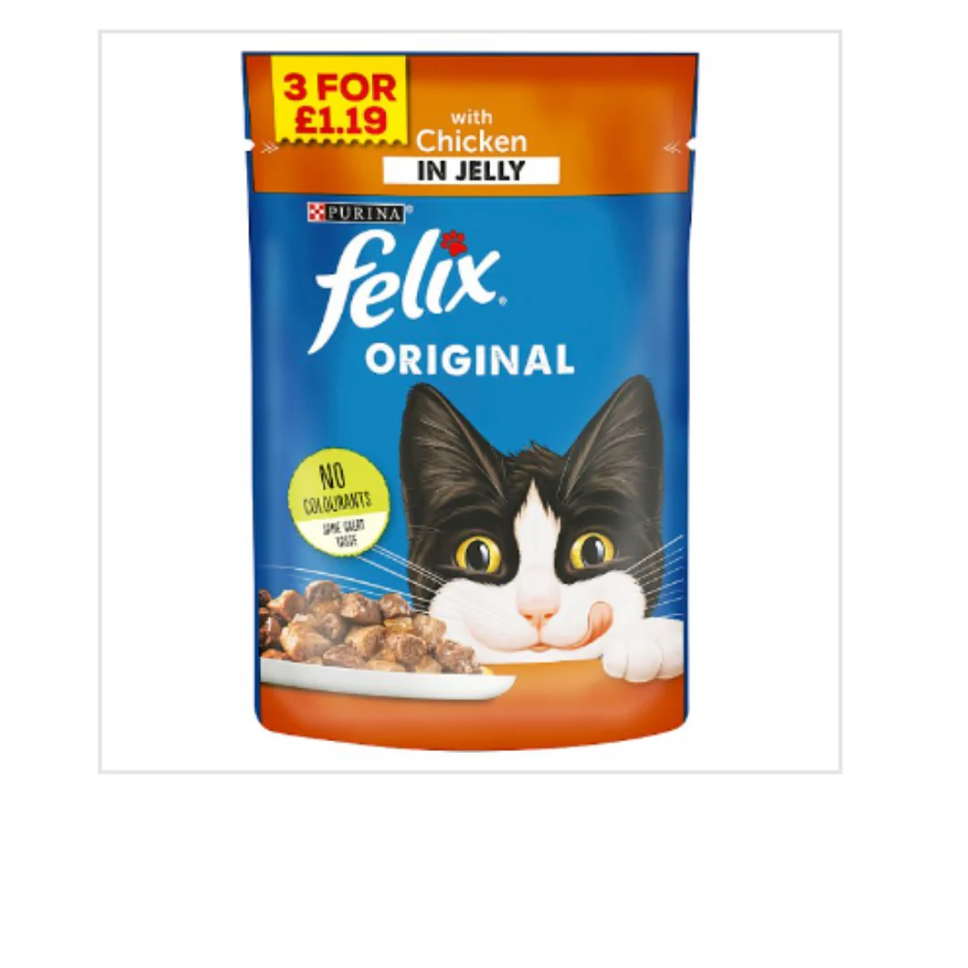 Felix Original with Chicken in Jelly 100g x 20 Pouches