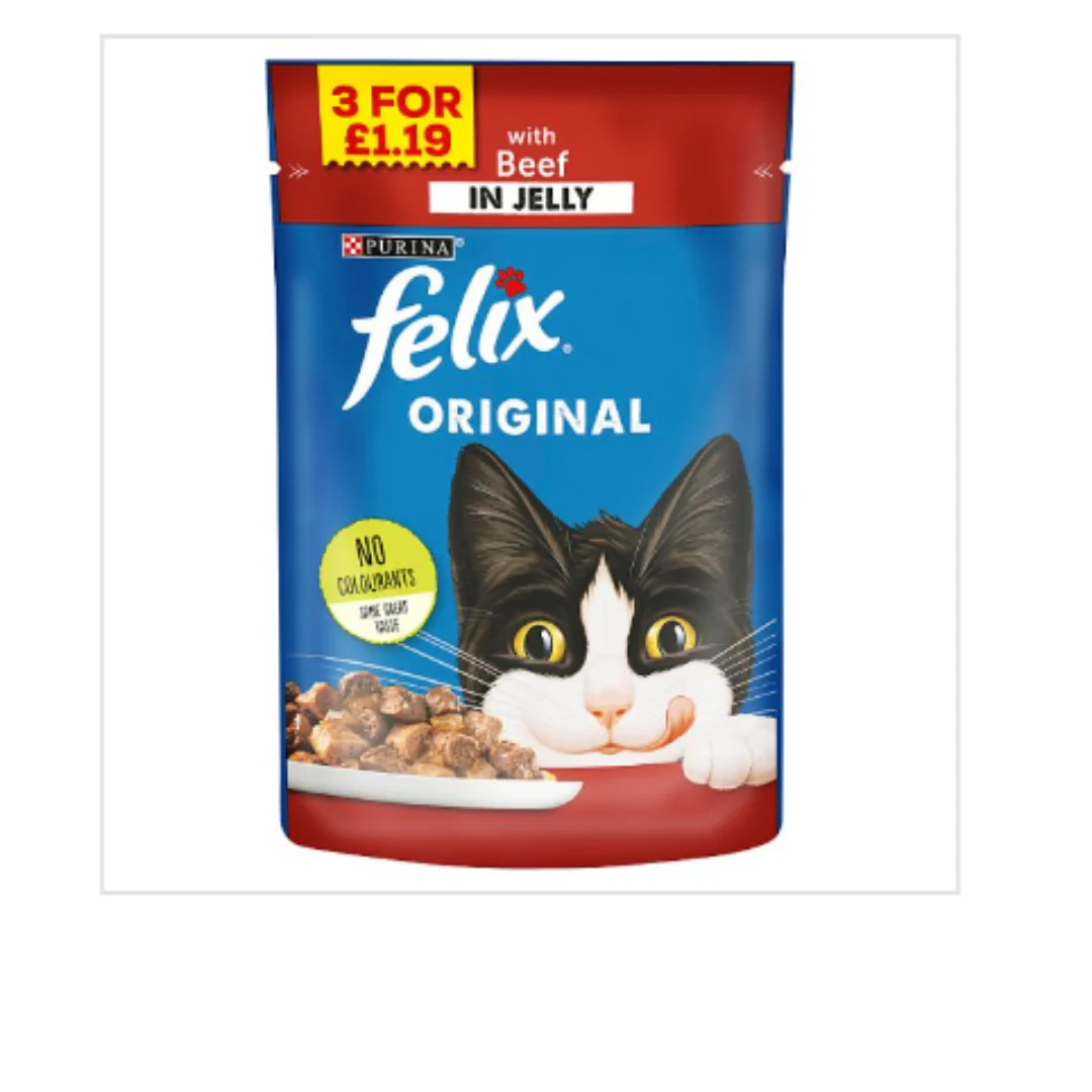 Felix Original with Beef in Jelly 100g x 20 Pouches
