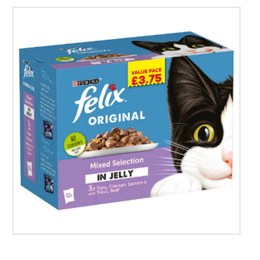 FELIX Mixed Selection Wet Cat Food 100g x 48 Pouches