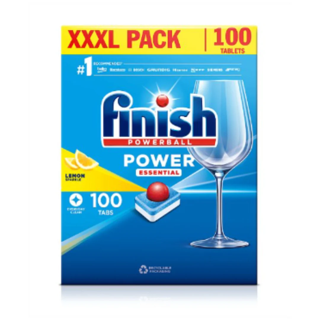 Finish Power Essential Dishwasher Tablets Lemon 100 Tabs x 4
