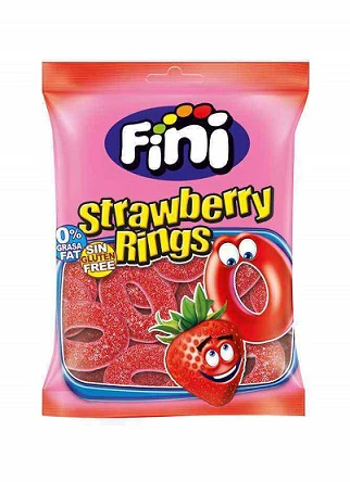 12x Fini Strawberry Rings 75gr