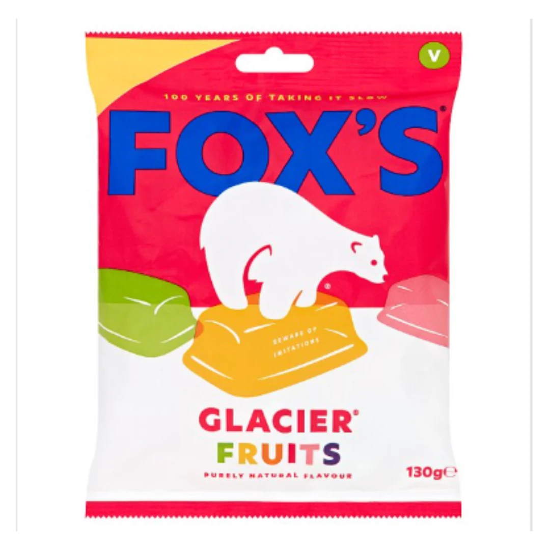 Fox's Glacier Fruits 130g x Case of 12