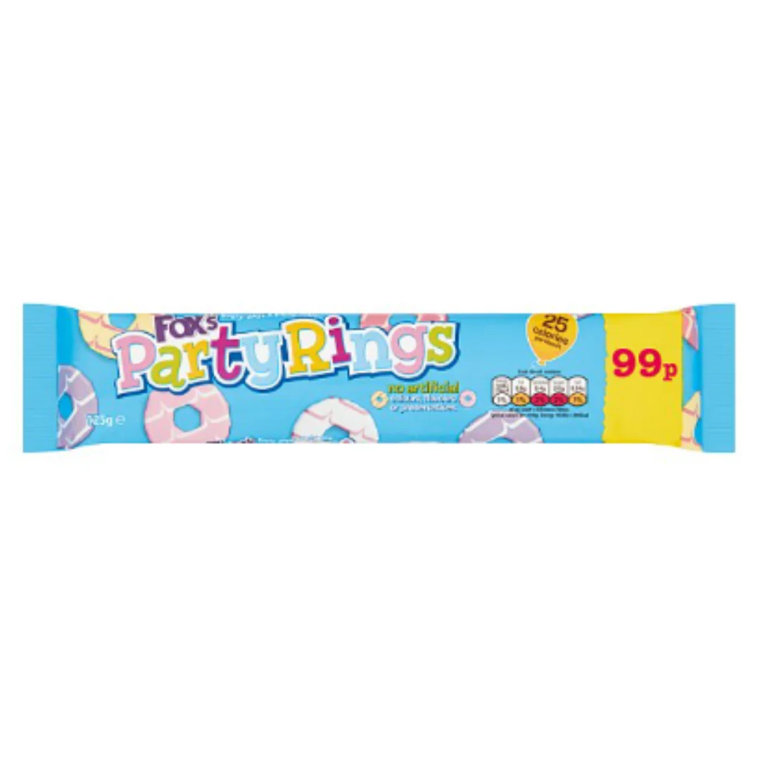 Fox's Party Rings 125g x Case of 12