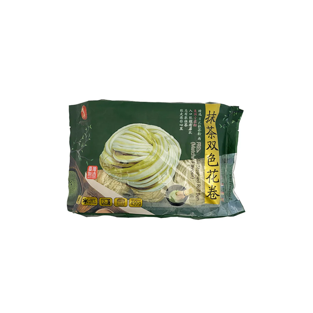 Freshasia Steamed Roll Bun (Matcha Flavour) 420Gr