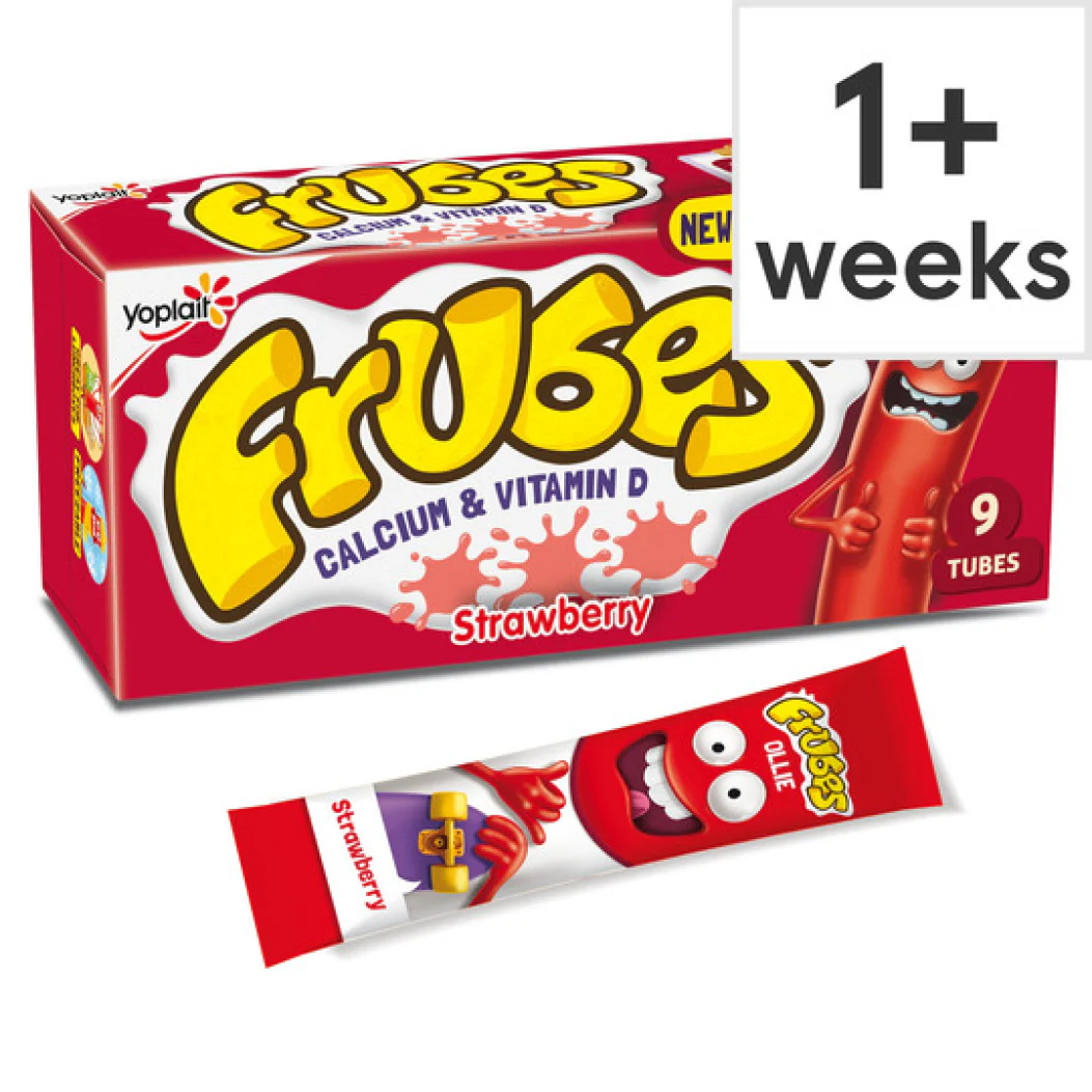 Frubes Strawberry Yogurts 9X37gr