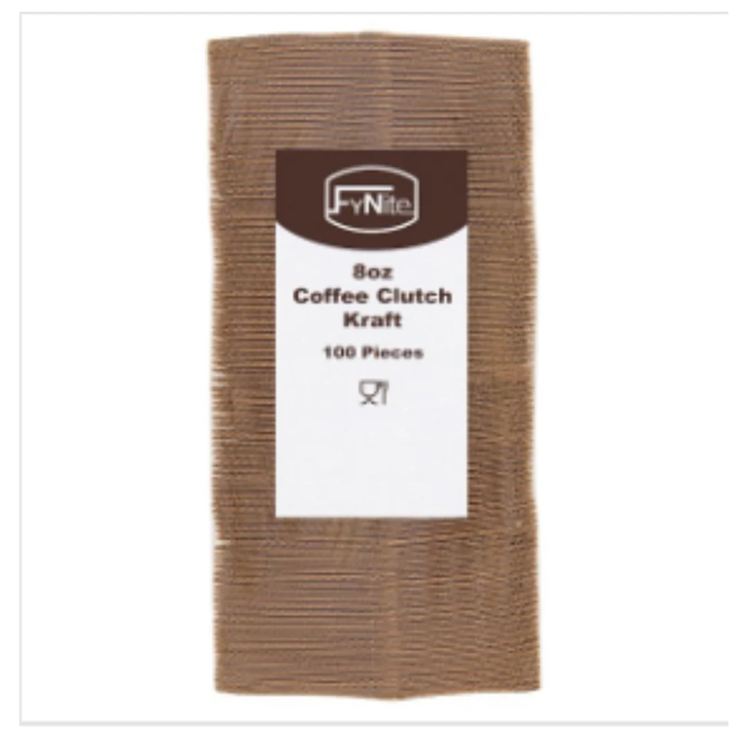 FyNite 8oz Coffee Clutch Kraft 10 x 100 (100 Per Case) | Approx 100 per Case | Case of 10