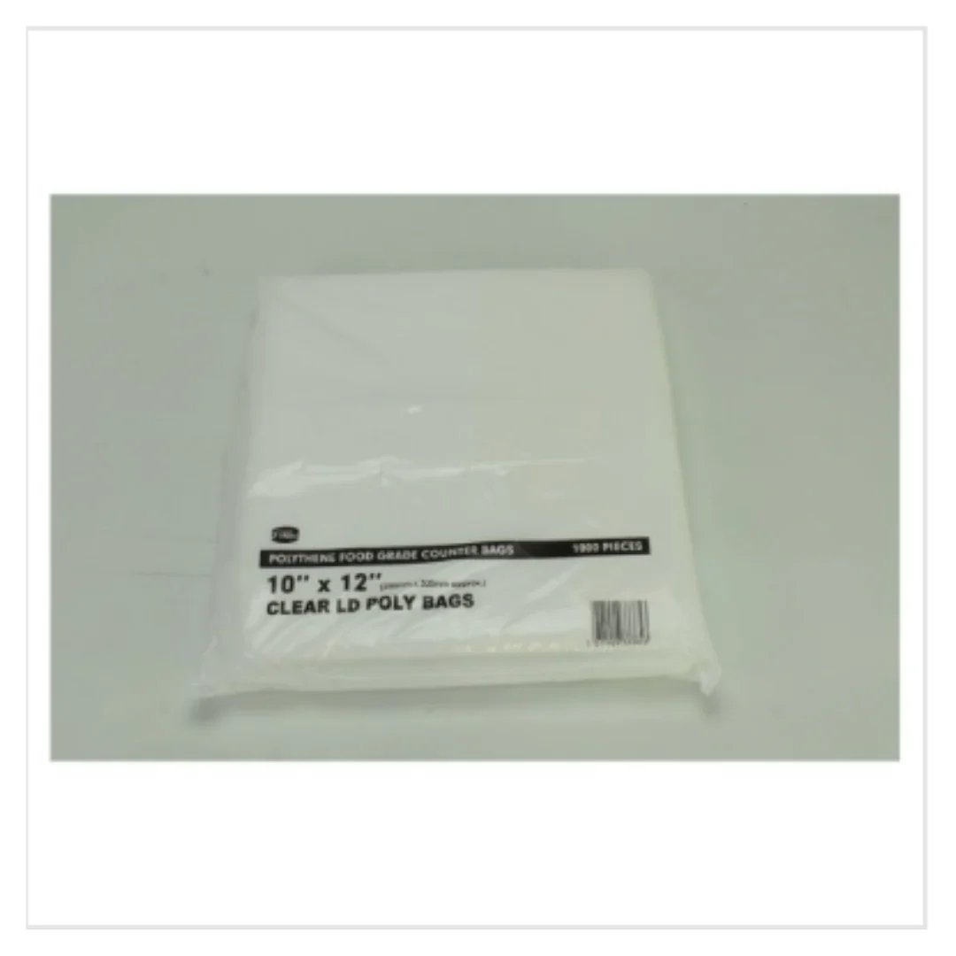 FyNite 1000 Clear Polythene Food Grade Counter Bags 10" x 12" | Approx 1000 per Case| Case of 1