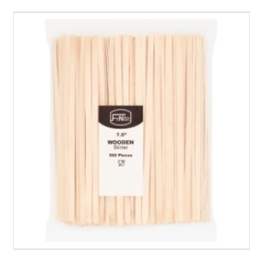 FyNite 5000 7.5" Wooden Stirrer | Approx 500 per Case| Case of 10