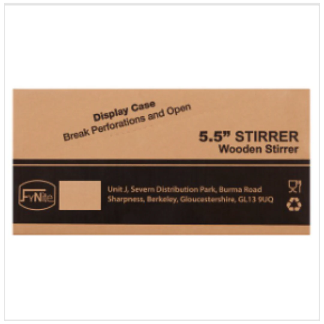 FyNite 5.5" Wooden Stirrer 1 x 1000 (1,000 Per Case) | Approx 1000 per Case| Case of 1