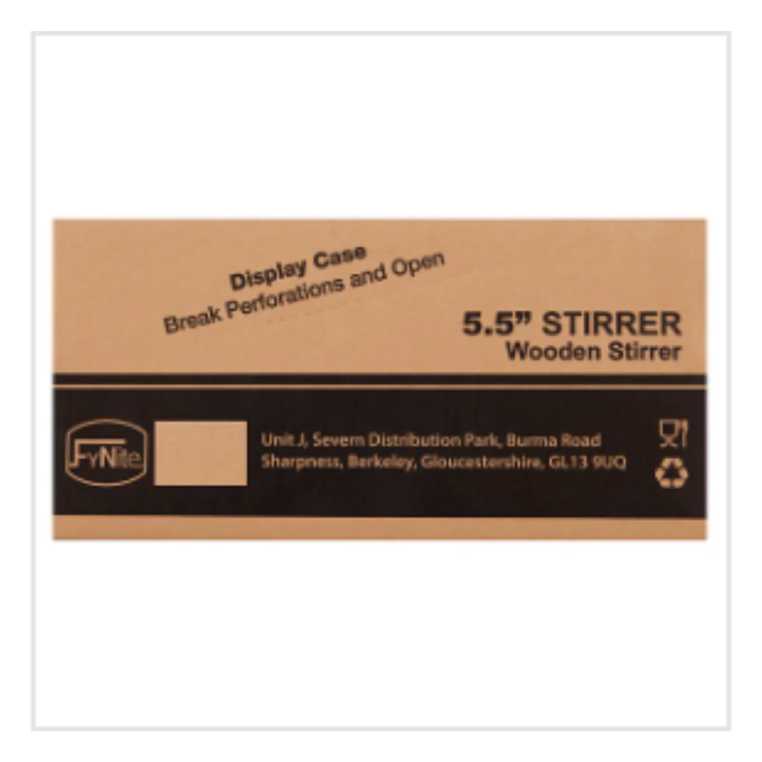 FyNite 5.5" Wooden Stirrer 10 x 1000 | Approx 1000 per Case | Case of 10