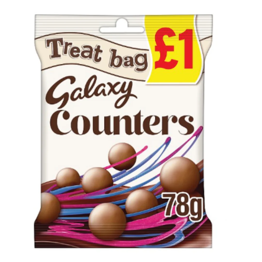 Galaxy Counters Chocolate Treat Bag 78g x Case of 20