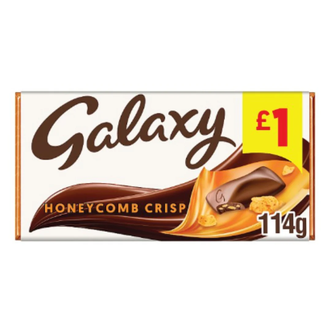 Galaxy Honeycomb Crisp Chocolate Bar 114g x Case of 24