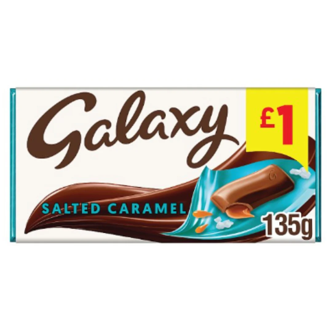 Galaxy Salted Caramel Chocolate Bar 135g x Case of 24
