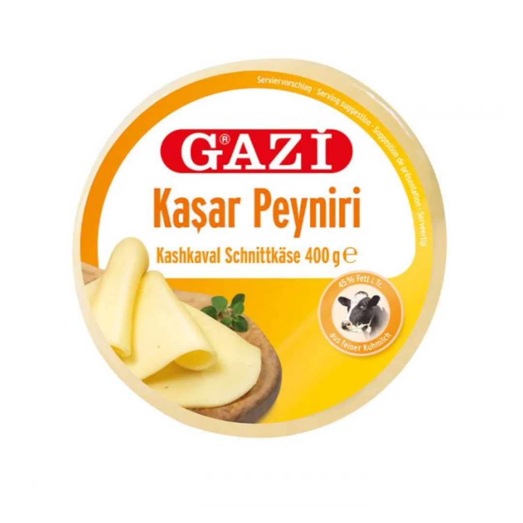 Gazi Kashkaval Cheese 45% Vac Kasar 400Gr
