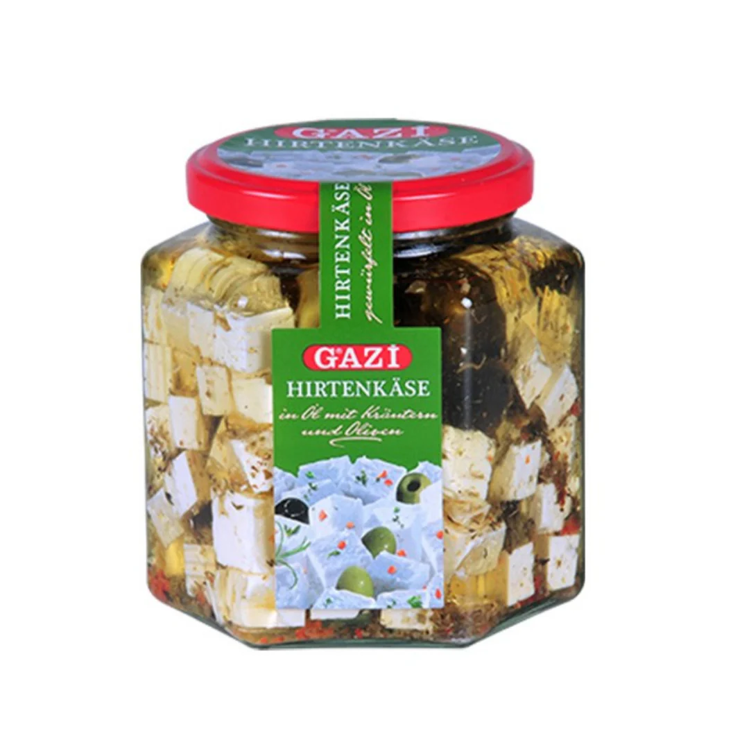Gazi White Cheese 45% Cubes With Herbs & Olives 375Gr