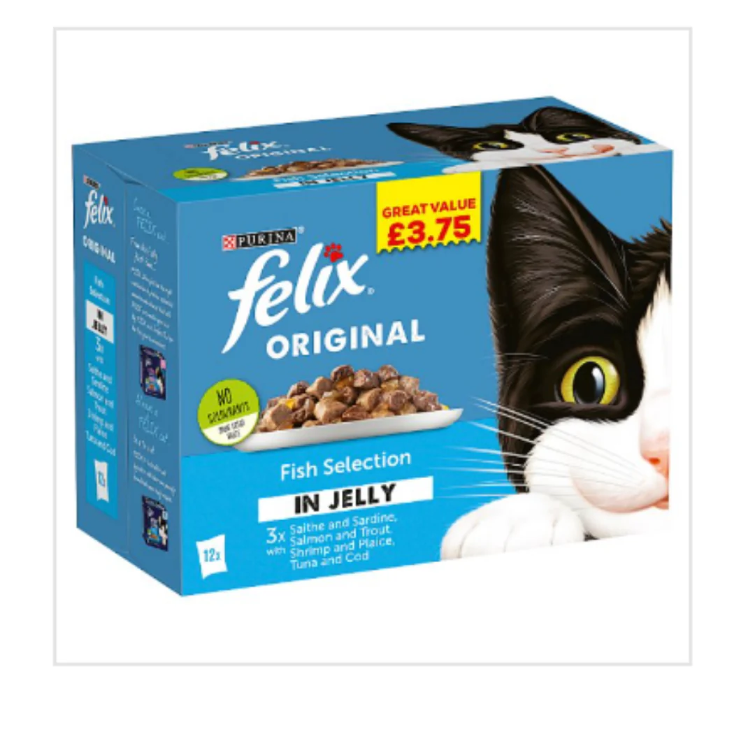FELIX Fish Selection Wet Cat Food 100g x 48 Pouches