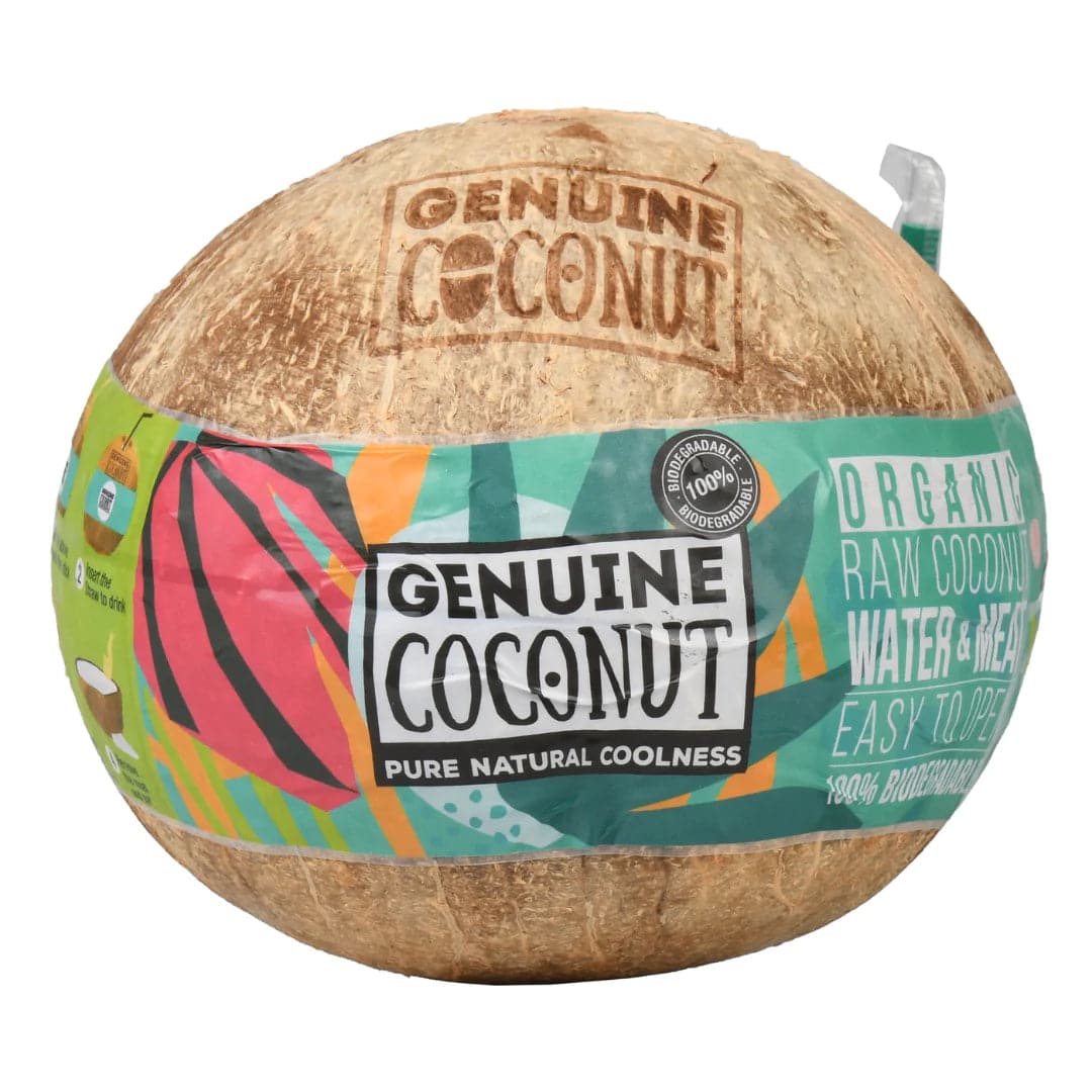 Genuine Coconut Drink & Eat Organic Coconut x Pack of 4