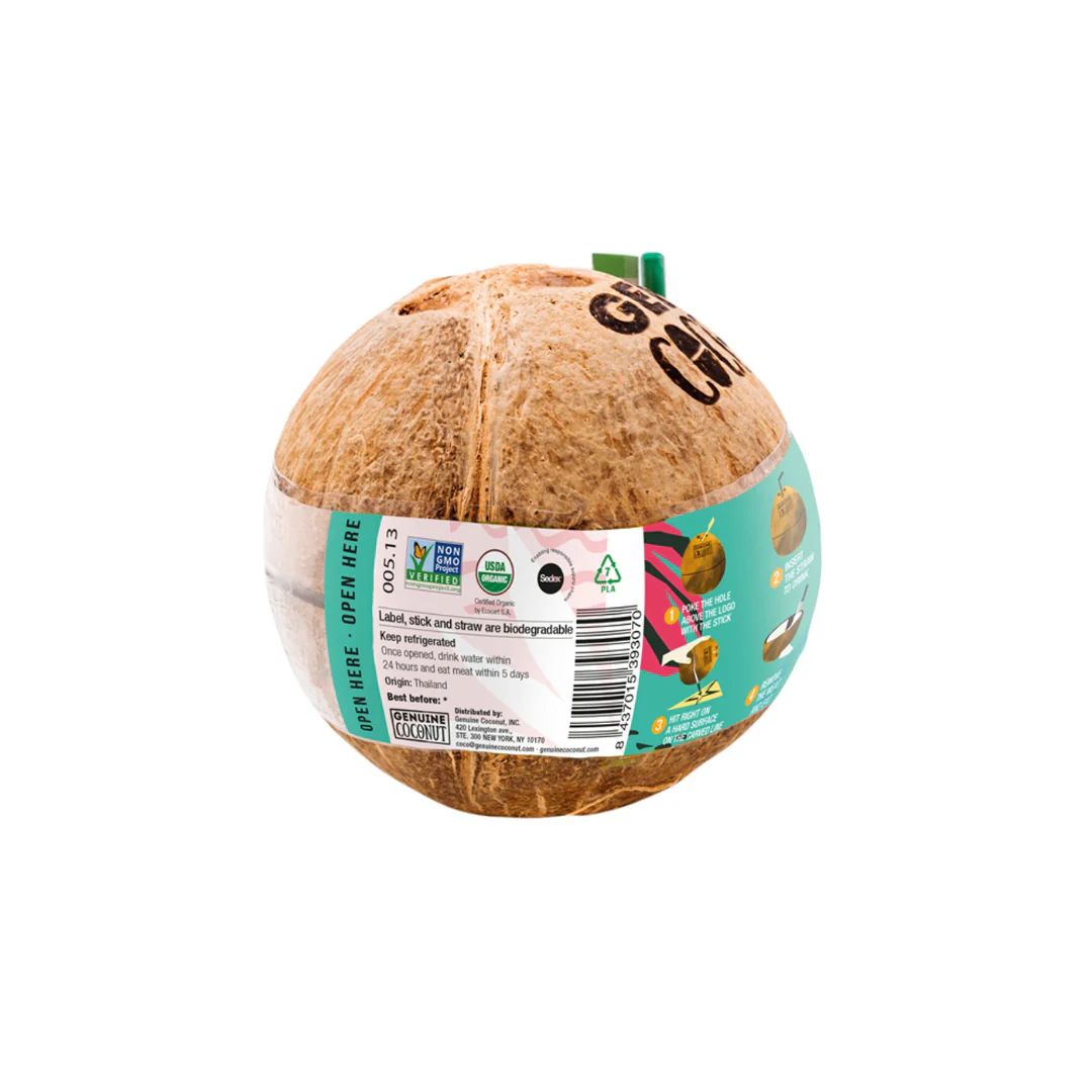 Genuine Coconut Drink & Eat Organic Coconut x Pack of 4 - Image 2