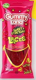 12x Gummy Land Strawberry Sweet & Stretchy Laces